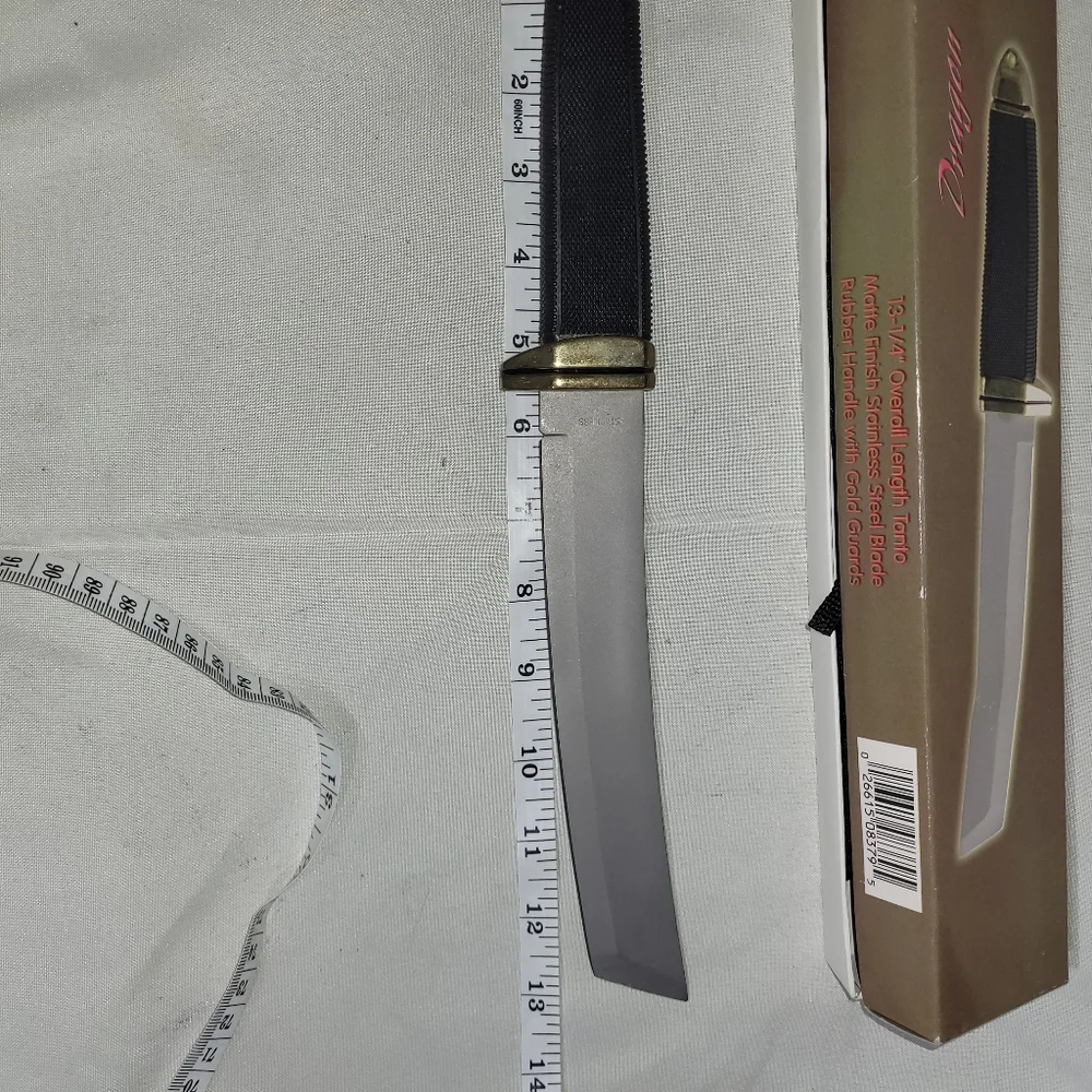 Tanto Fixed Blade Knife - Black
